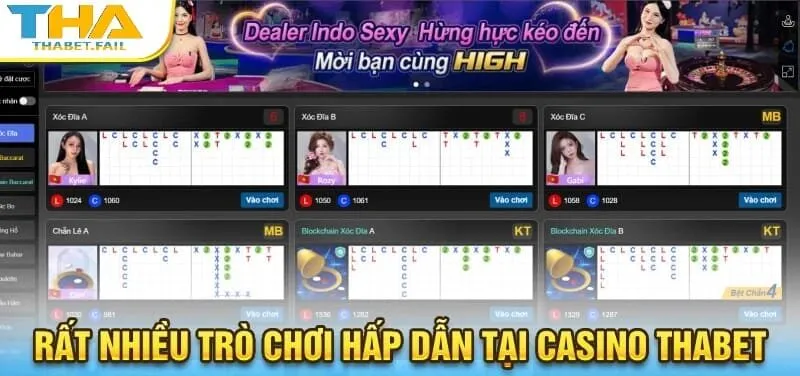 Casino Thabet tự hào sở hữu đa dạng các trò chơi baccarat thú vị, phù hợp với mọi đối tượng người chơi.