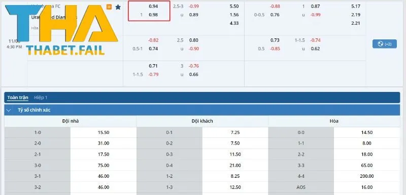 Thông tin kèo bóng trận Yokohama FC vs Urawa Red Diamonds